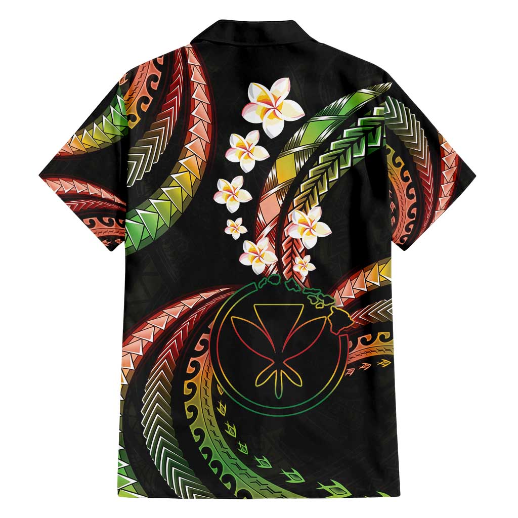 Hawaii Map Kanaka Maoli Family Matching Tank Maxi Dress and Hawaiian Shirt Fantastic Frangipani Reggae