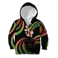 Hawaii Map Kanaka Maoli Kid Hoodie Fantastic Frangipani Reggae