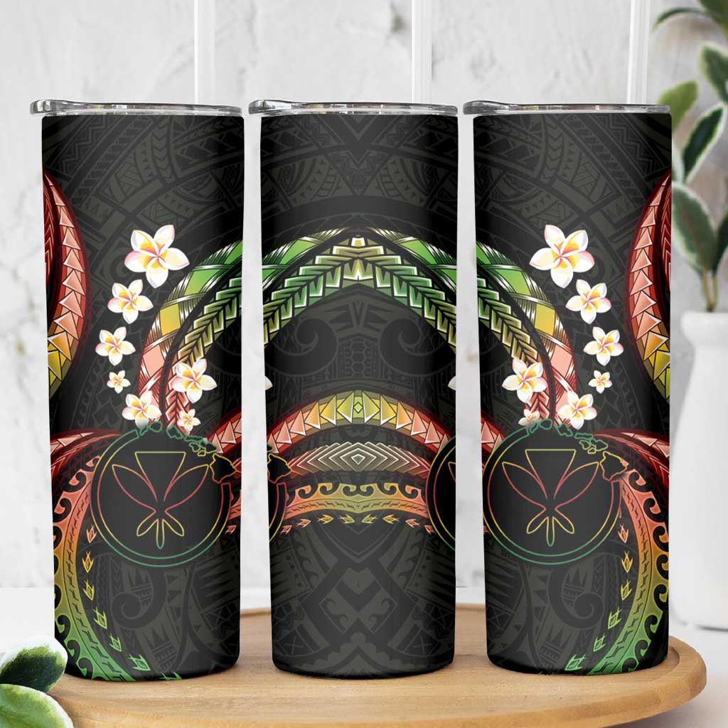 Hawaii Map Kanaka Maoli Skinny Tumbler Fantastic Frangipani Reggae