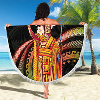 Hawaii King Kamehameha Beach Blanket Fantastic Plumeria Reggae
