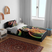 Hawaii King Kamehameha Bedding Set Fantastic Plumeria Reggae