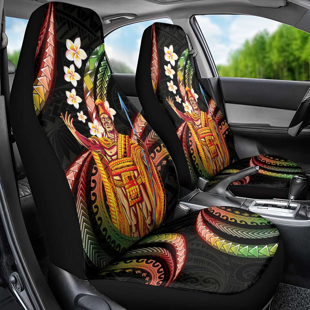 Hawaii King Kamehameha Car Seat Cover Fantastic Plumeria Reggae
