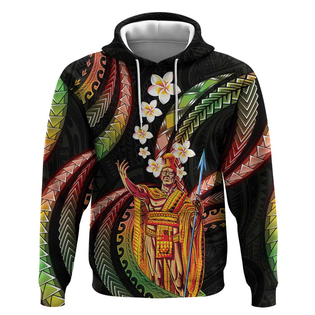 Hawaii King Kamehameha Hoodie Fantastic Plumeria Reggae