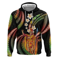 Hawaii King Kamehameha Hoodie Fantastic Plumeria Reggae