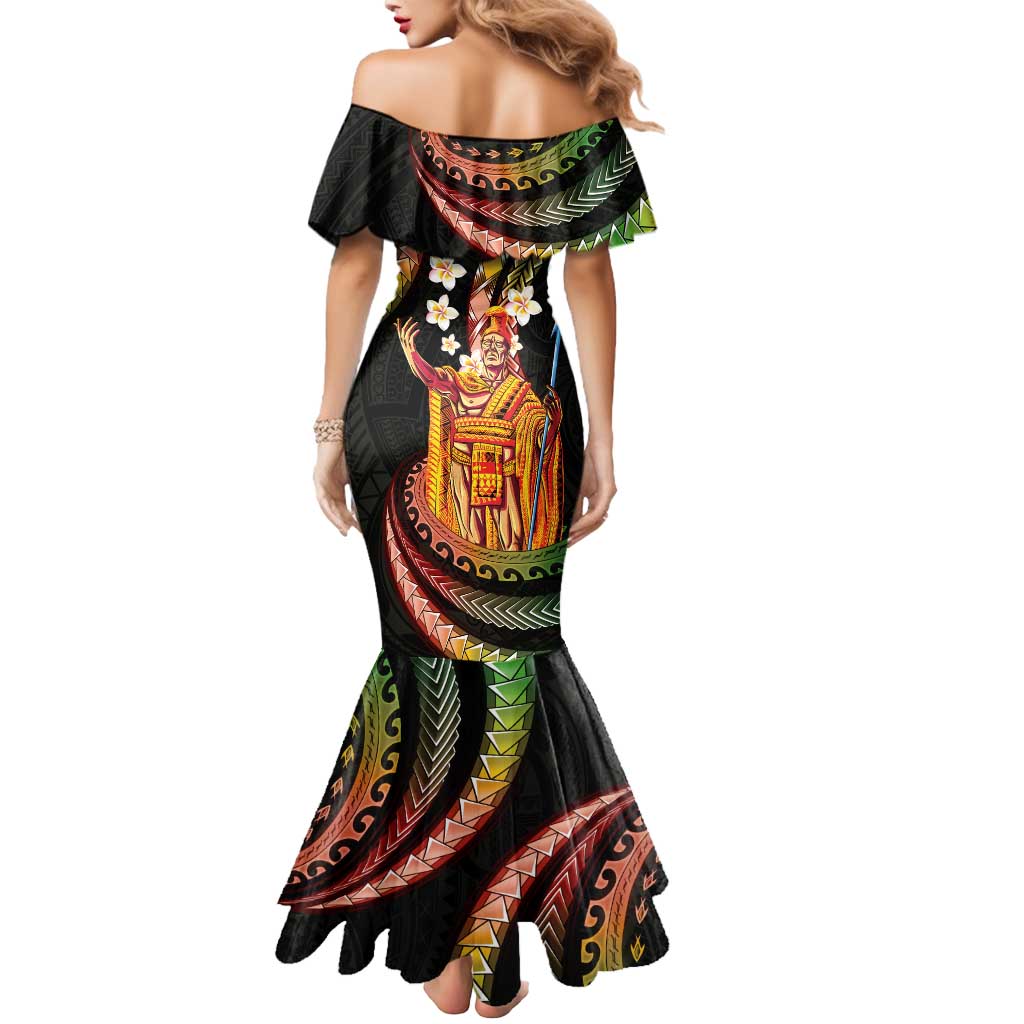 Hawaii King Kamehameha Mermaid Dress Fantastic Plumeria Reggae