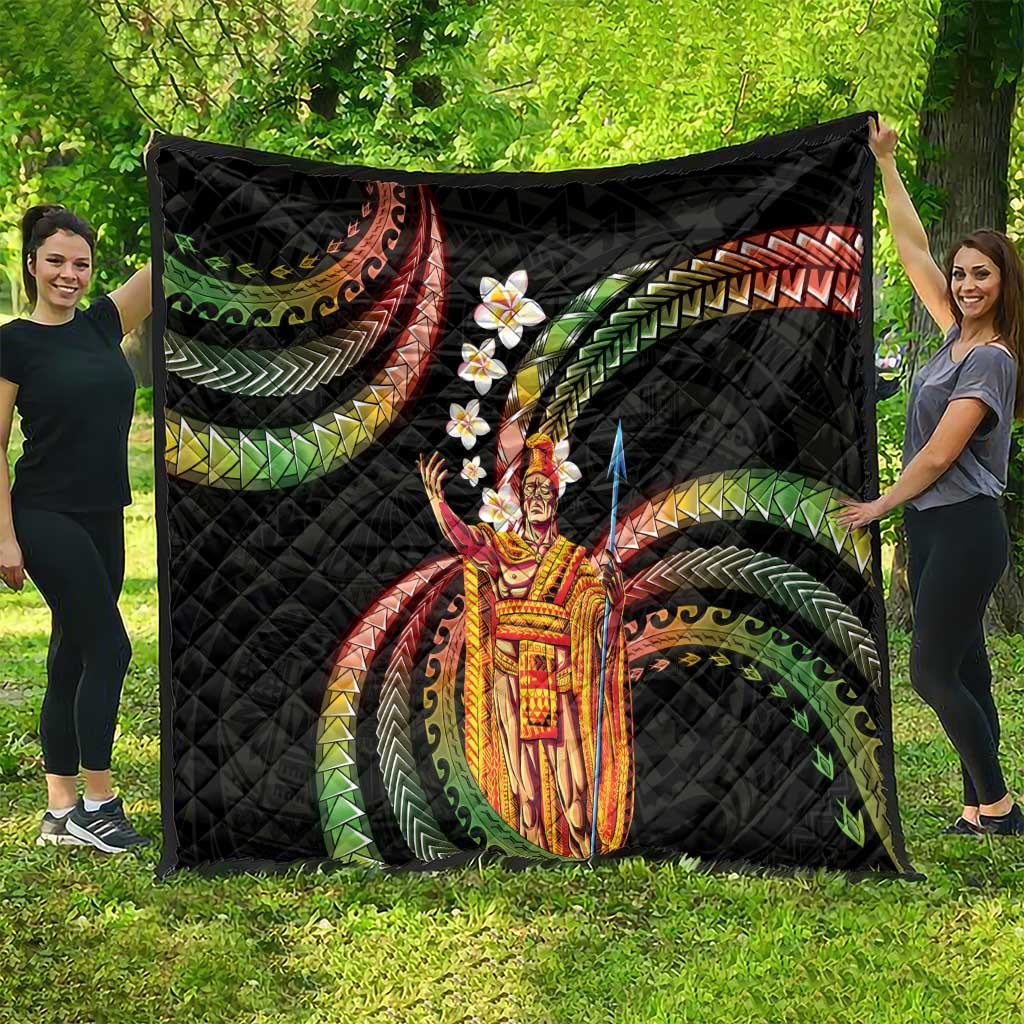 Hawaii King Kamehameha Quilt Fantastic Plumeria Reggae