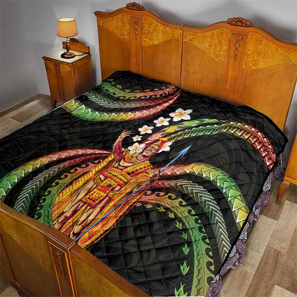 Hawaii King Kamehameha Quilt Fantastic Plumeria Reggae