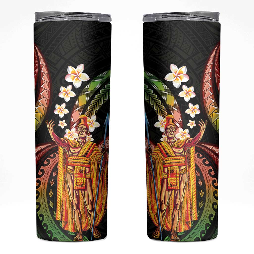 Hawaii King Kamehameha Skinny Tumbler Fantastic Plumeria Reggae