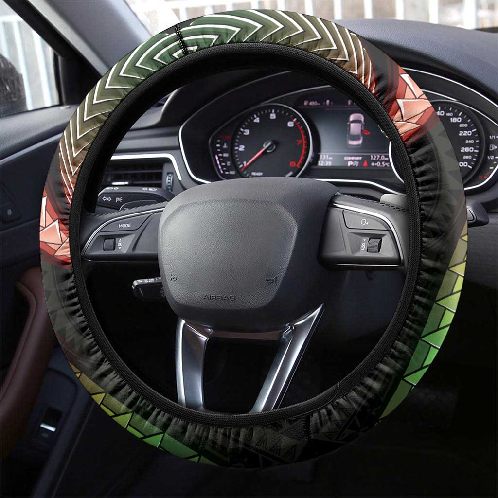 Hawaii King Kamehameha Steering Wheel Cover Fantastic Plumeria Reggae