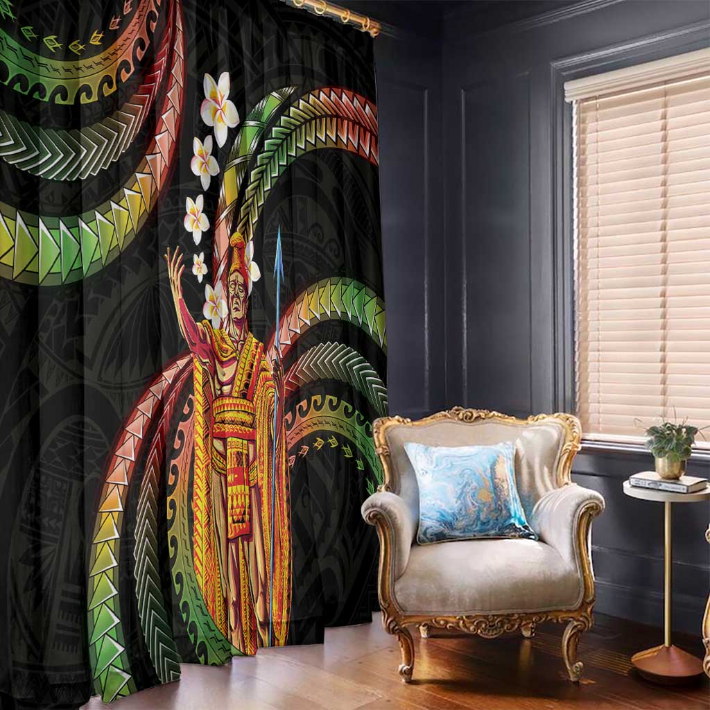 Hawaii King Kamehameha Window Curtain Fantastic Plumeria Reggae