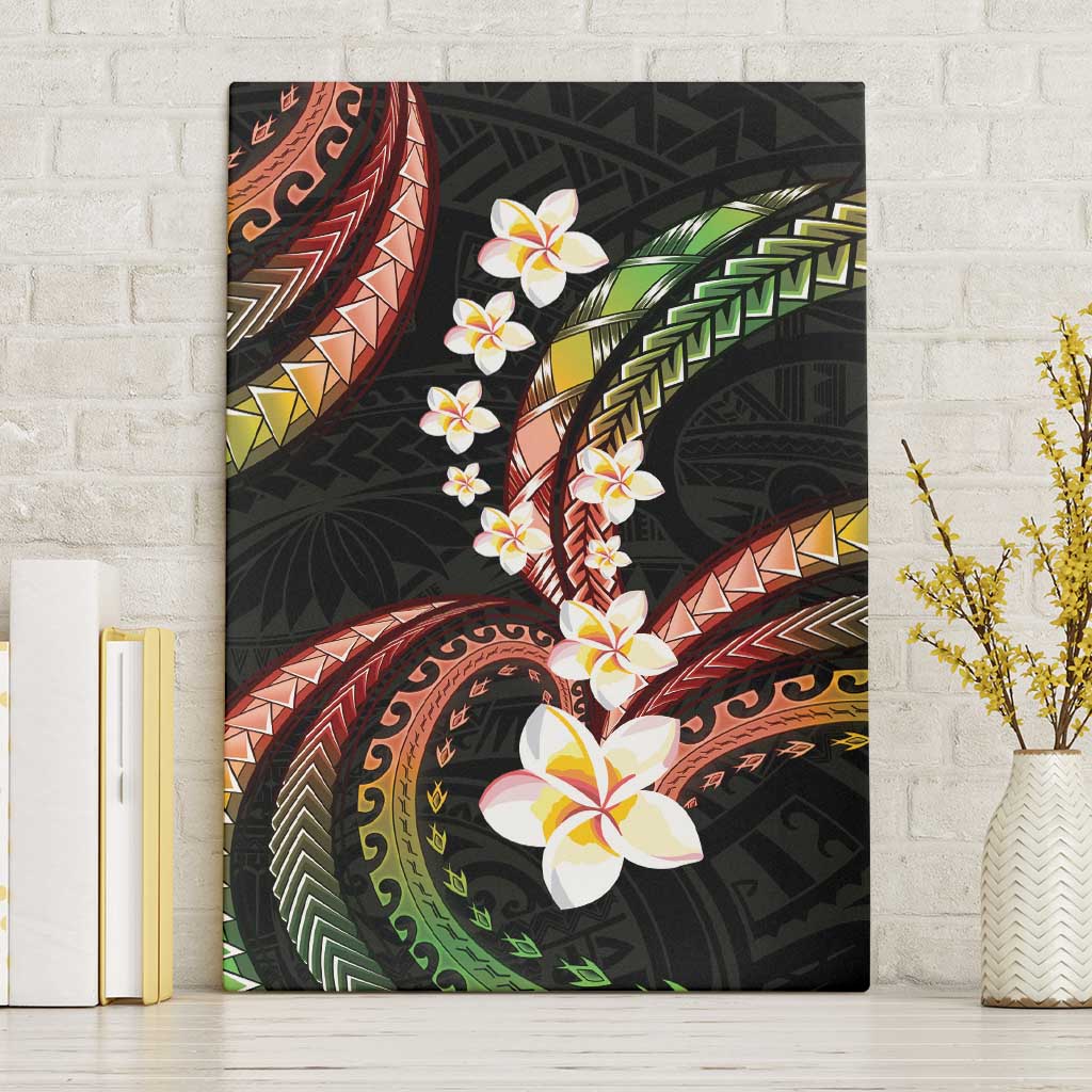 Hawaii Plumeria Reggae Canvas Wall Art Polynesian Pattern