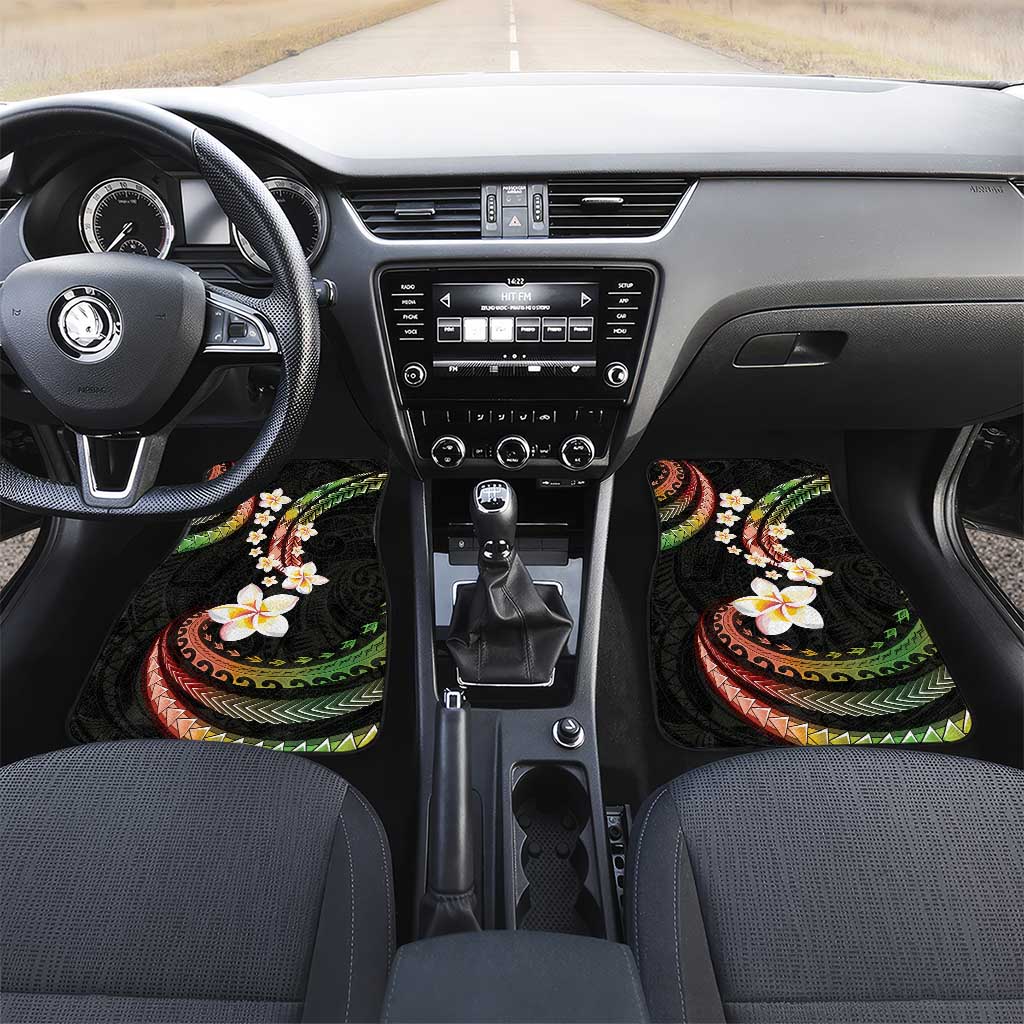 Hawaii Plumeria Reggae Car Mats Polynesian Pattern