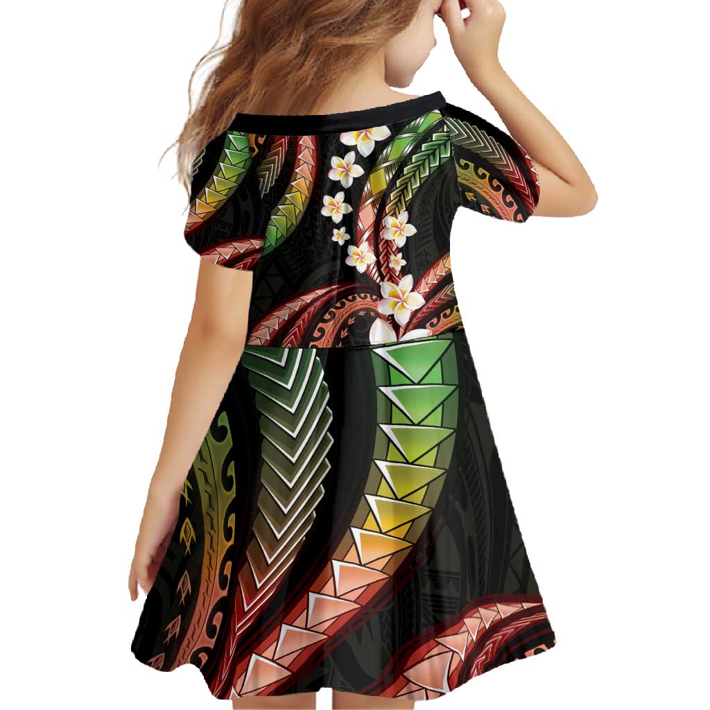 Hawaii Plumeria Reggae Family Matching Summer Maxi Dress and Hawaiian Shirt Polynesian Pattern