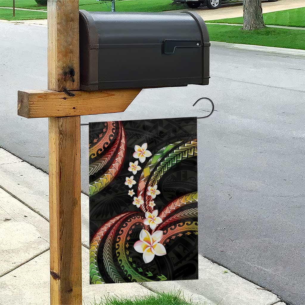 Hawaii Plumeria Reggae Garden Flag Polynesian Pattern
