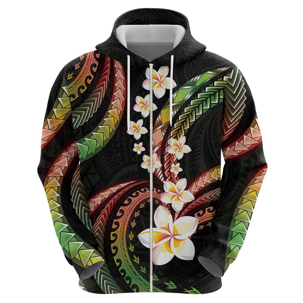Hawaii Plumeria Reggae Hoodie Polynesian Pattern LT01 - Polynesian Pride
