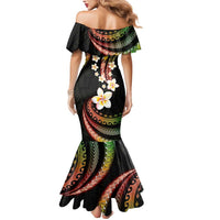 Hawaii Plumeria Reggae Mermaid Dress Polynesian Pattern
