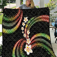 Hawaii Plumeria Reggae Quilt Polynesian Pattern