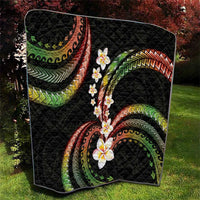 Hawaii Plumeria Reggae Quilt Polynesian Pattern