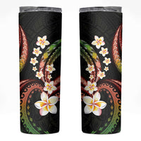 Hawaii Plumeria Reggae Skinny Tumbler Polynesian Pattern