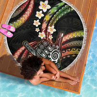 Hawaii Shaka Sign Beach Blanket Fantastic Frangipani Reggae