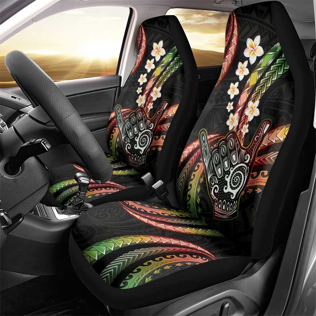 Hawaii Shaka Sign Car Seat Cover Fantastic Frangipani Reggae