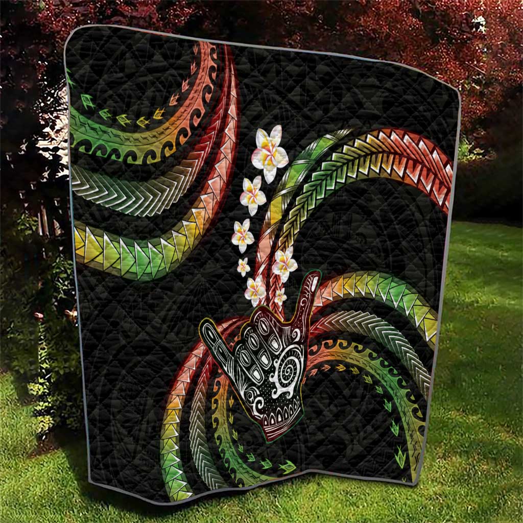 Hawaii Shaka Sign Quilt Fantastic Frangipani Reggae