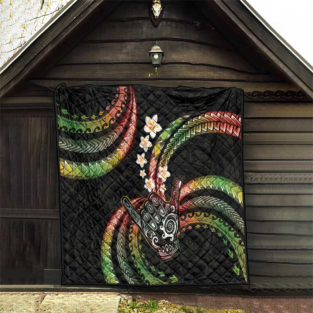 Hawaii Shaka Sign Quilt Fantastic Frangipani Reggae