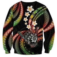 Hawaii Shaka Sign Sweatshirt Fantastic Frangipani Reggae