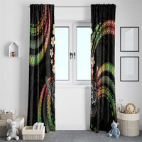Hawaii Shaka Sign Window Curtain Fantastic Frangipani Reggae