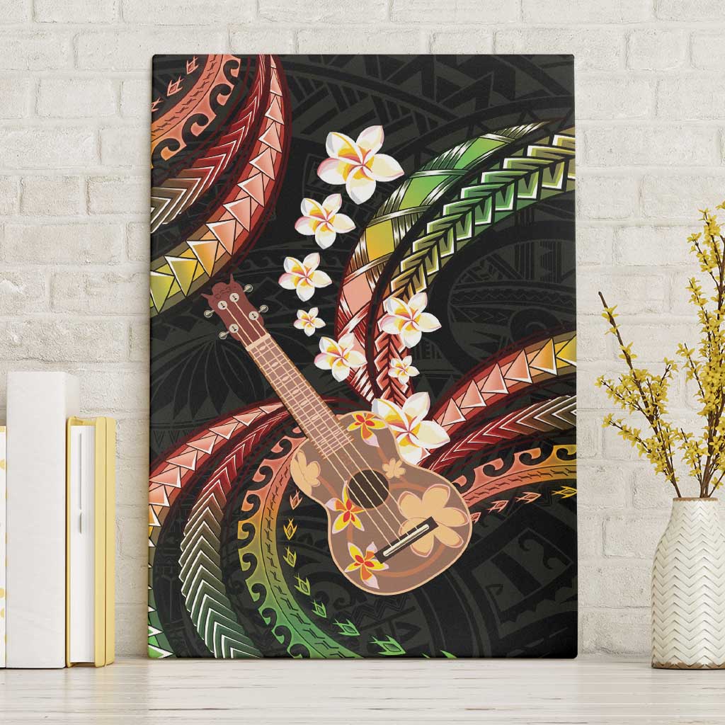 Hawaiian Ukulele Canvas Wall Art Jawaiian Fantastic Plumeria