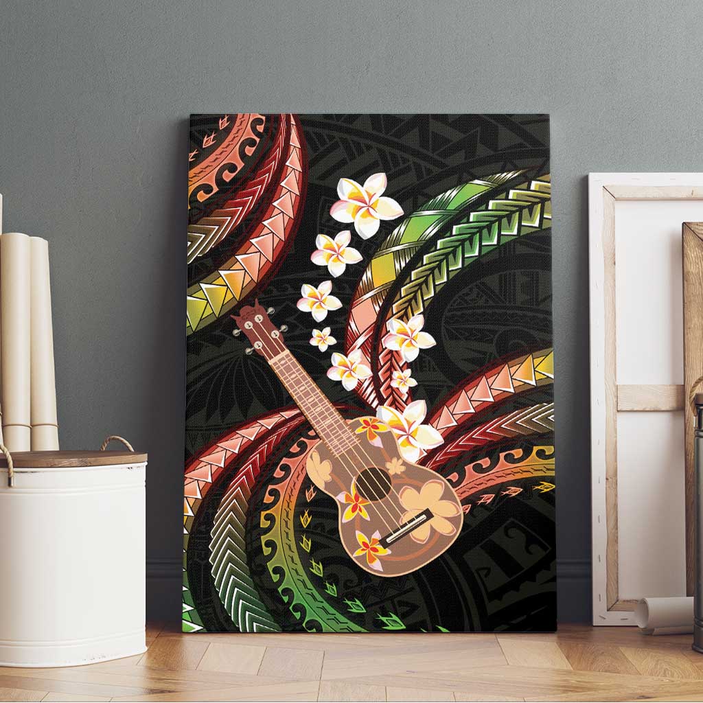 Hawaiian Ukulele Canvas Wall Art Jawaiian Fantastic Plumeria