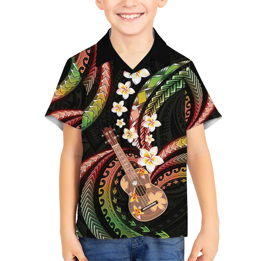 Hawaiian Ukulele Kid Hawaiian Shirt Jawaiian Fantastic Plumeria