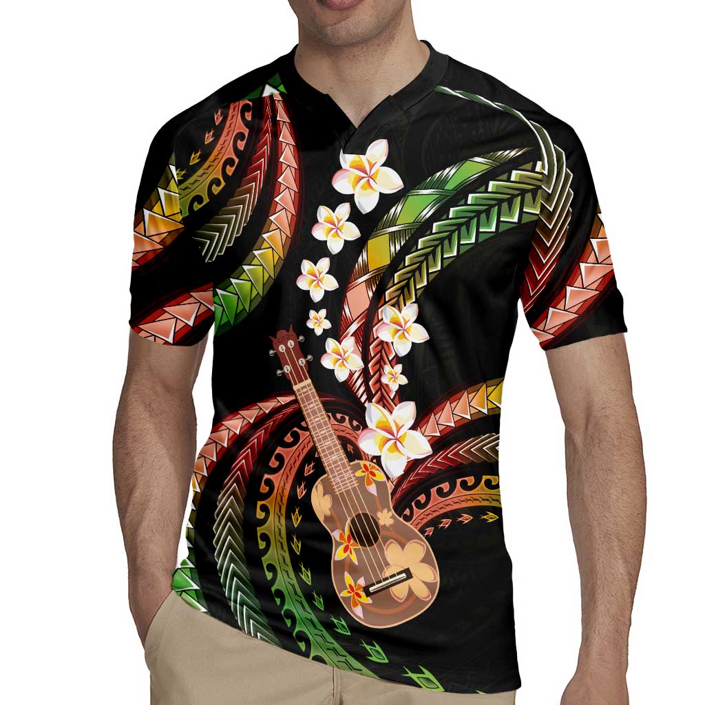 Hawaiian Ukulele Rugby Jersey Jawaiian Fantastic Plumeria