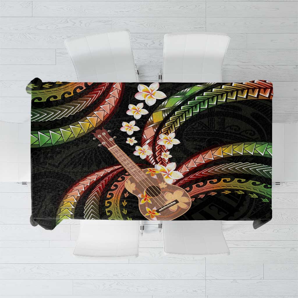 Hawaiian Ukulele Tablecloth Jawaiian Fantastic Plumeria