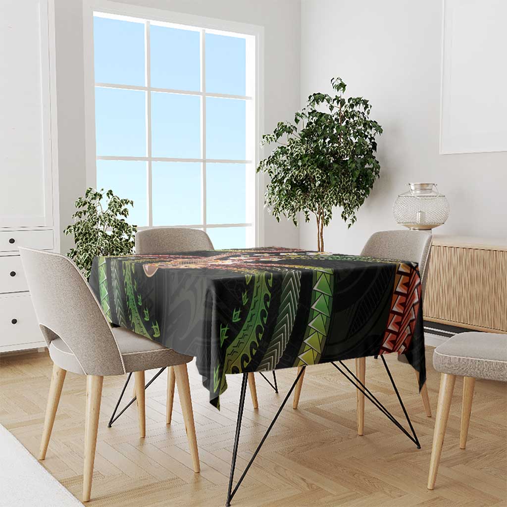 Hawaiian Ukulele Tablecloth Jawaiian Fantastic Plumeria