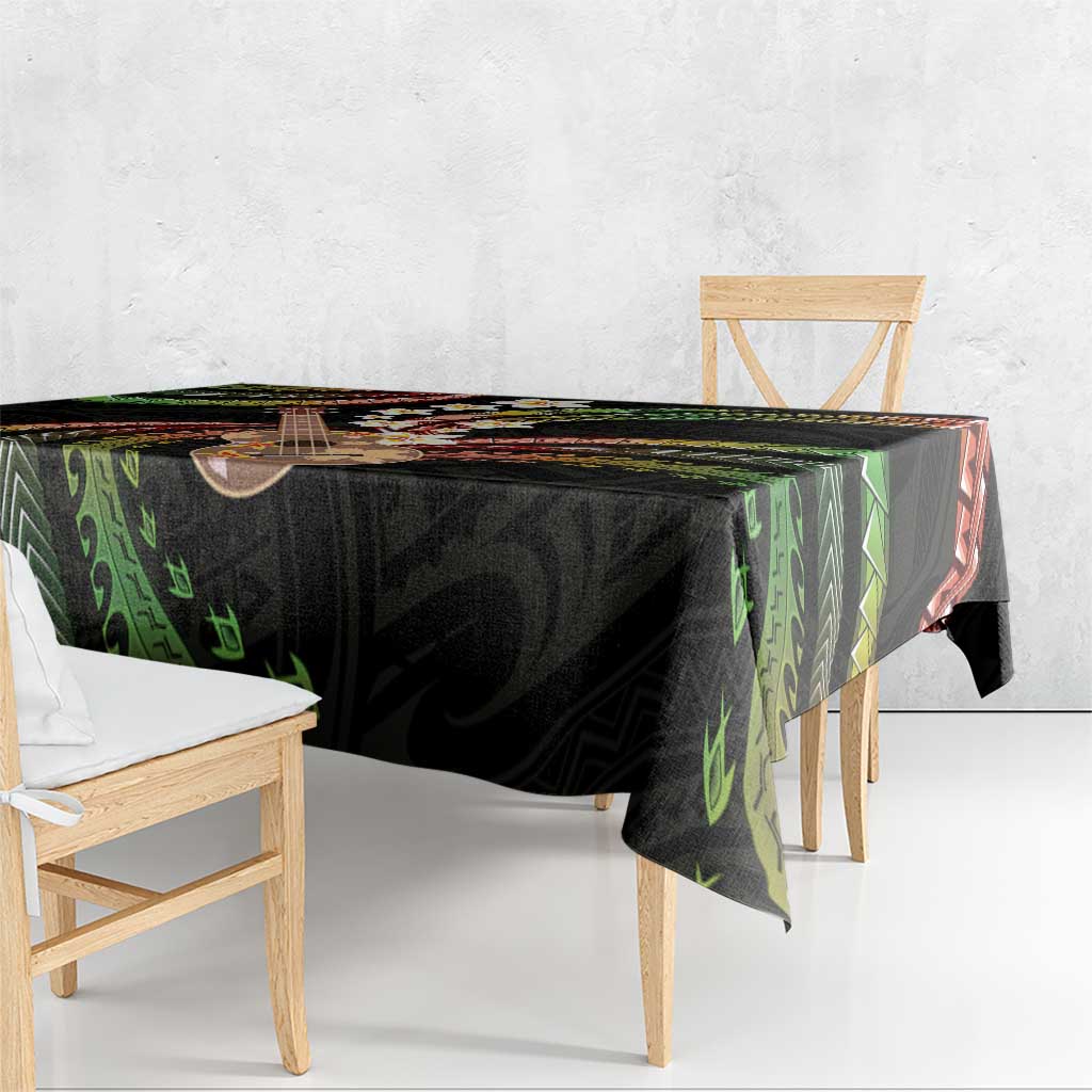 Hawaiian Ukulele Tablecloth Jawaiian Fantastic Plumeria