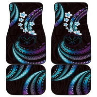Hawaii Map Kanaka Maoli Car Mats Fantastic Frangipani Amethyst Gradient