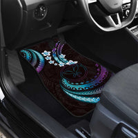 Hawaii Map Kanaka Maoli Car Mats Fantastic Frangipani Amethyst Gradient