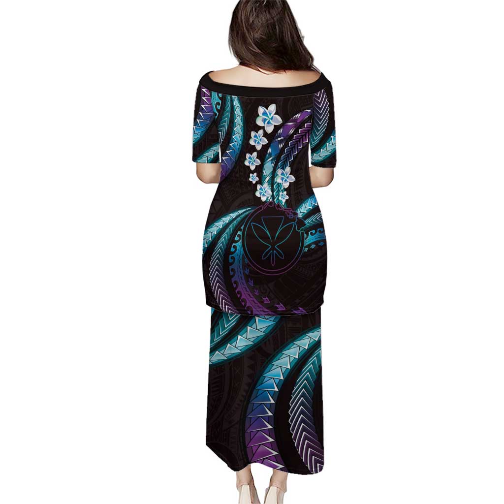 Hawaii Map Kanaka Maoli Puletasi Fantastic Frangipani Amethyst Gradient