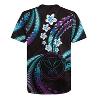 Hawaii Map Kanaka Maoli Rugby Jersey Fantastic Frangipani Amethyst Gradient