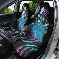 Hawaii King Kamehameha Car Seat Cover Fantastic Plumeria Amethyst Gradient