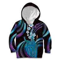 Hawaii King Kamehameha Kid Hoodie Fantastic Plumeria Amethyst Gradient