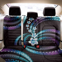 Hawaii Plumeria Back Car Seat Cover Amethyst Gradient Polynesian Pattern
