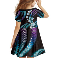 Hawaii Plumeria Family Matching Mermaid Dress and Hawaiian Shirt Amethyst Gradient Polynesian Pattern
