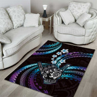 Hawaii Shaka Sign Area Rug Fantastic Frangipani Amethyst Gradient