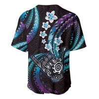Hawaii Shaka Sign Baseball Jersey Fantastic Frangipani Amethyst Gradient
