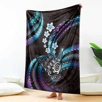 Hawaii Shaka Sign Blanket Fantastic Frangipani Amethyst Gradient