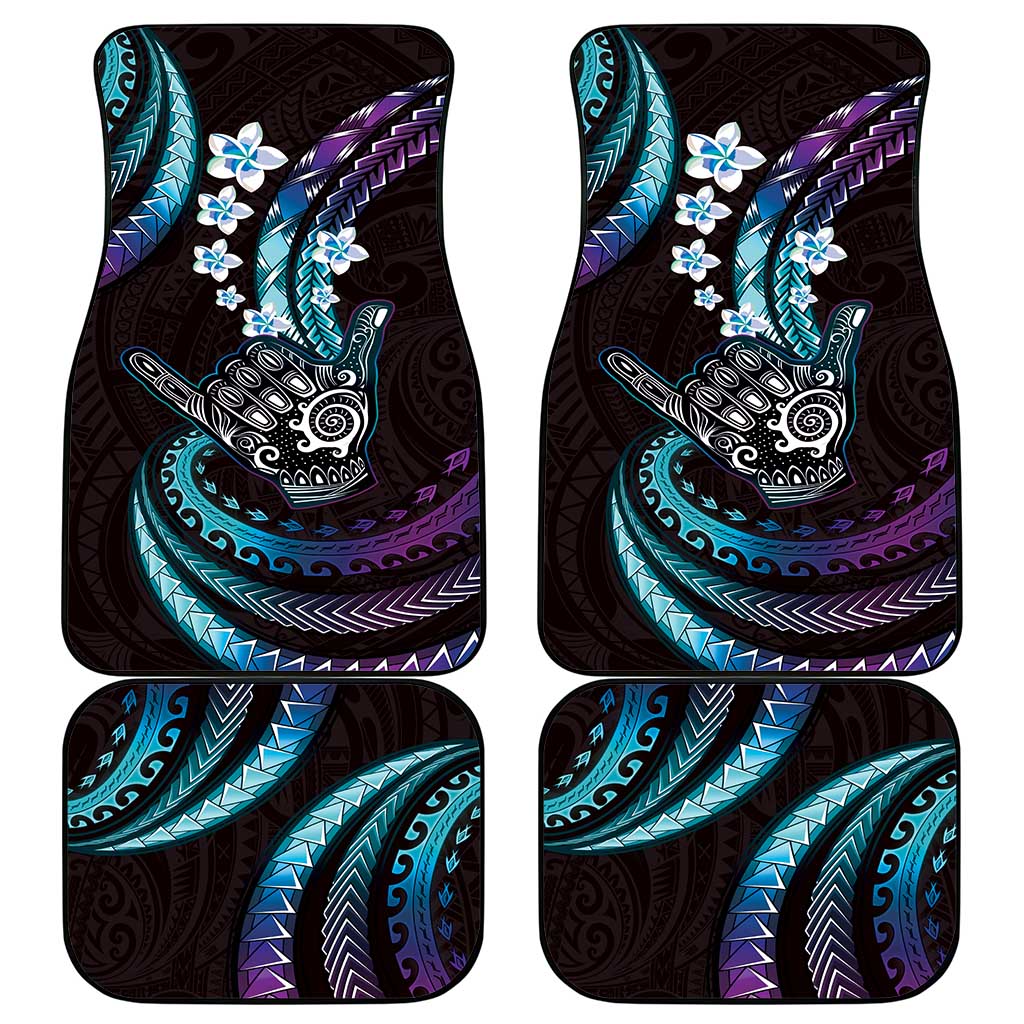 Hawaii Shaka Sign Car Mats Fantastic Frangipani Amethyst Gradient