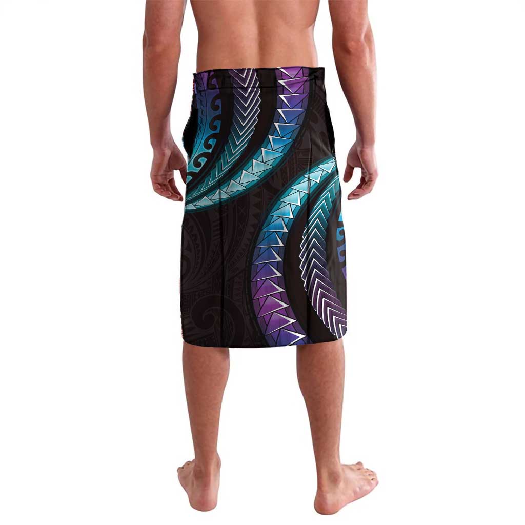 Hawaii Shaka Sign Lavalava Fantastic Frangipani Amethyst Gradient