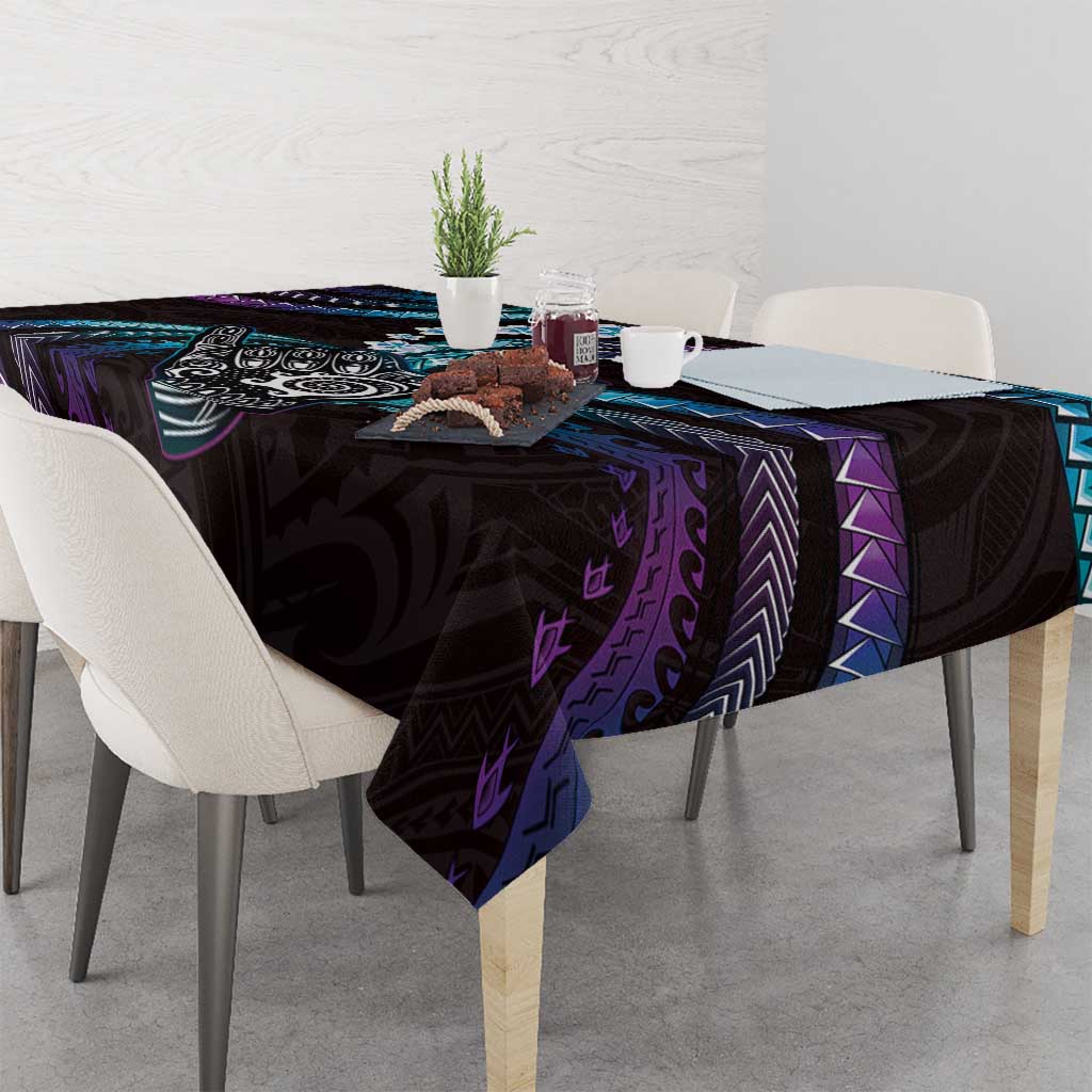 Hawaii Shaka Sign Tablecloth Fantastic Frangipani Amethyst Gradient
